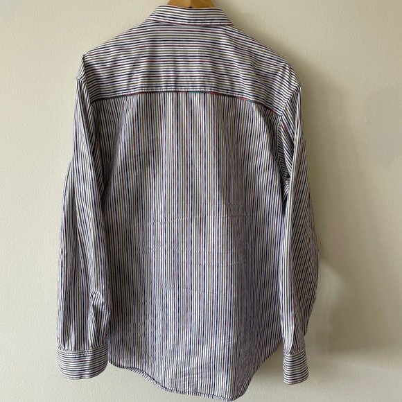 Robert Graham Sport Shirt - White with Multi-colour Pinstripes - X-Large - Picture 3 of 7